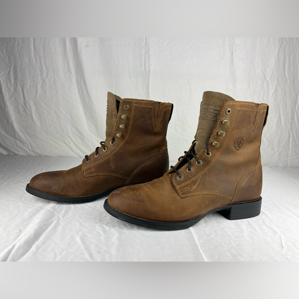 Ariat Heritage Lacer Western Roper Boot Women's Size 8 B Brown Leather EXCELLENT